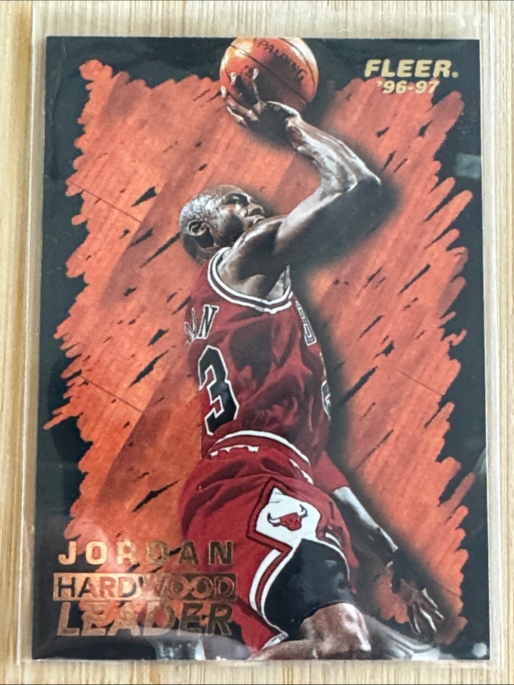 Fleer 1996-97 Michael Jordan Red Hardwood Leader Trading Card